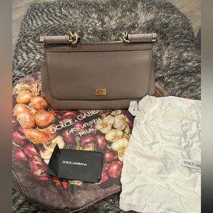 Dolce & Gabbana Sicily Medium size Grey leather bag